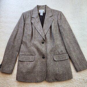 VTG Chadwicks Jacket 8 Wool Confetti Herringbone English countryside Old Money